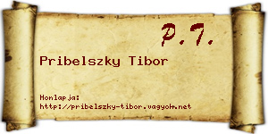 Pribelszky Tibor névjegykártya